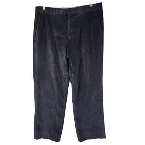 JB‎ Britches Corduroy Pants 38x29 Mens Black Pleated Relaxed Fit Dad Preppy Vtg